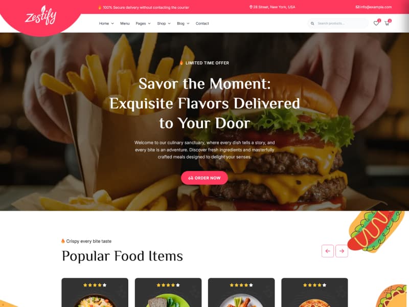 Zestify - Restaurant Multi-Template
